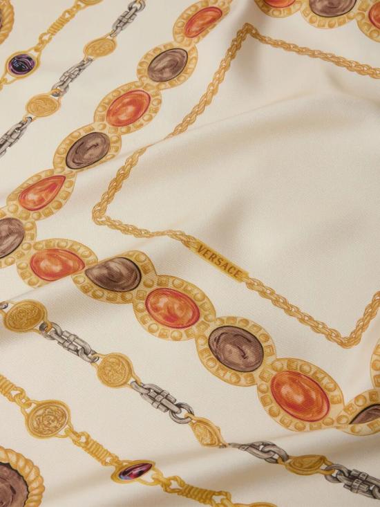 26SS 베르사체 머플러/스카프 1001600 1A18022 5K920 IVORY AMBER CHOCOLATE - VERSACE