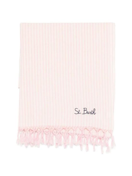 26SS 세인트바쓰 비치용품 FOUL002 00198L 098 21 WHITE PINK EMBROIDERED