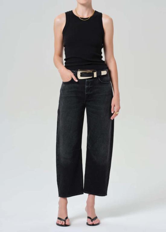  시티즌 오브 휴머니티 민소매 티셔츠 이사벨 리브 탱크 블랙 - CITIZEN OF HUMANITY