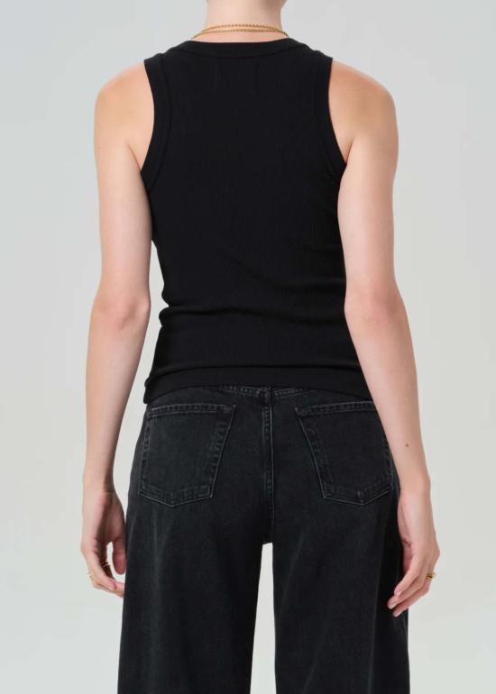  시티즌 오브 휴머니티 민소매 티셔츠 이사벨 리브 탱크 블랙 - CITIZEN OF HUMANITY