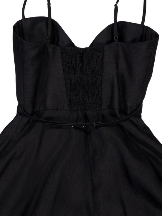  짐머만 롱 원피스 루나 미디 드레스 블랙 - ZIMMERMANN