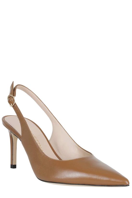  스튜어트 와이츠먼 힐/펌프스 스튜어트 파워 슬링백 75 슬링백 펌프스 토스티드 아몬드 - STUART WEITZMAN