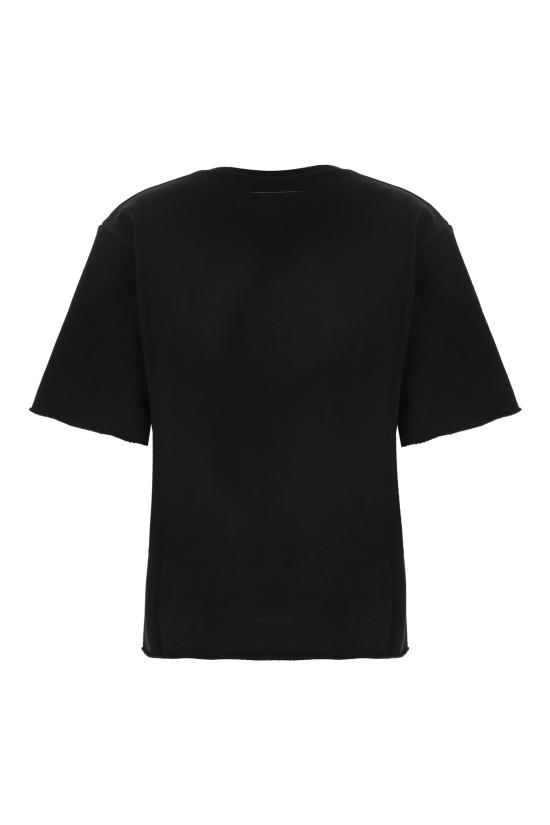 26SS MM6 메종마르지엘라 반팔 티셔츠 S62GU0147M25014 900 BLACK - MM6 MAISON MARGIELA