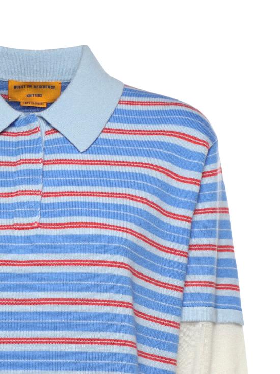 26SS 게스트 인 레지던스 폴로 티셔츠 W40710JL CLEAR SKY COMBO Clear sky combo - GUEST IN RESIDENCE