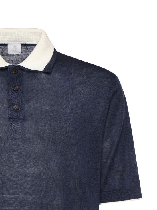 26SS 일레븐티 폴로 티셔츠 M76POLM01MAG0M059 11 01 Blue WHITE - ELEVENTY