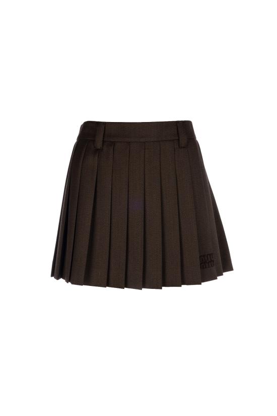 26SS 미우미우 숏 스커트 MG2348180R F0324 CACAO