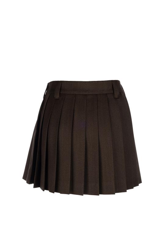 26SS 미우미우 숏 스커트 MG2348180R F0324 CACAO - MIU MIU