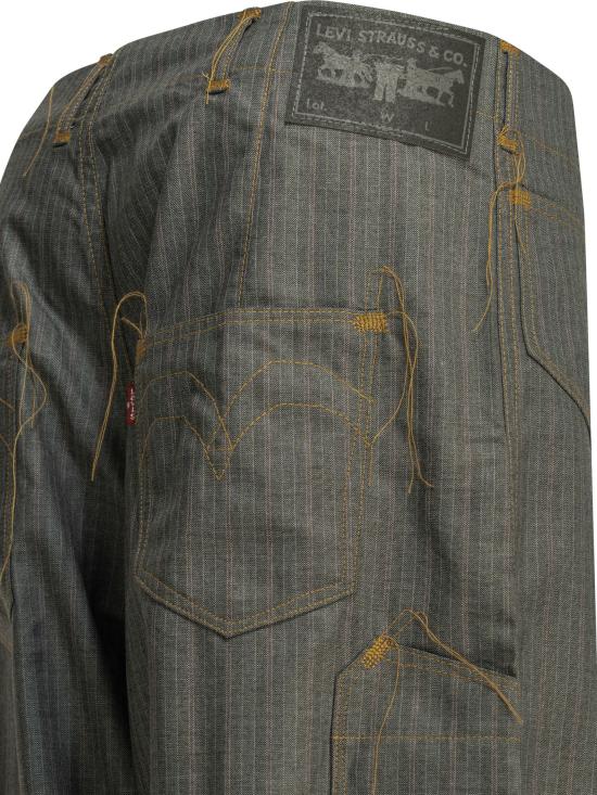 26SS 와타나베 준야 스트레이트 팬츠 WQ P205 S261 GRY PNK WHT Grey - JUNYA WATANABE