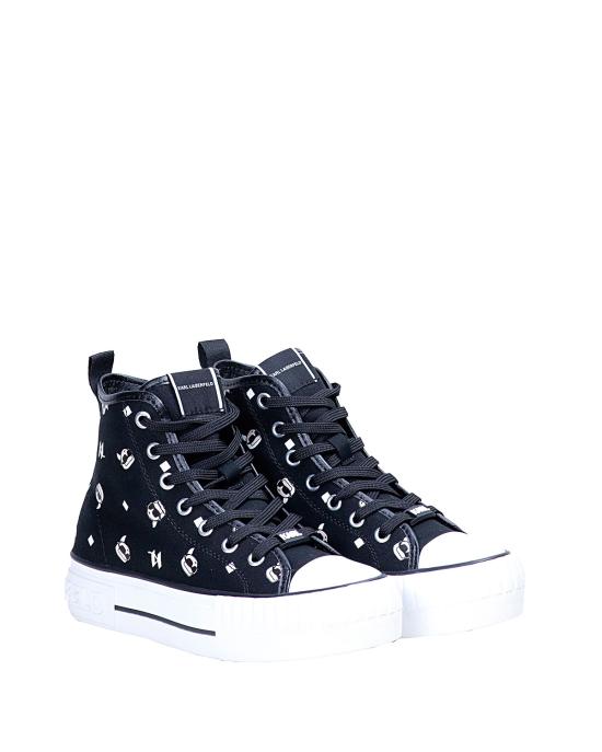  칼라거펠트 스니커즈 KL60445 900 black canvas NERO - KARL LAGERFELD