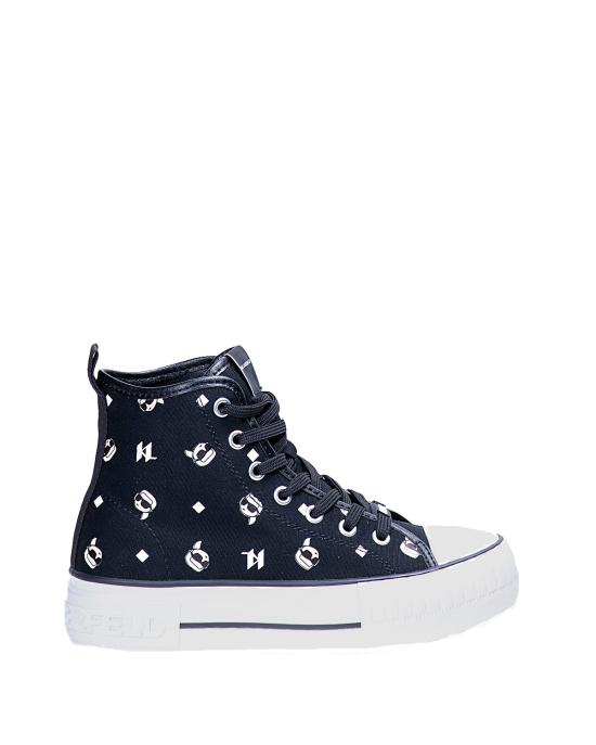  칼라거펠트 스니커즈 KL60445 900 black canvas NERO