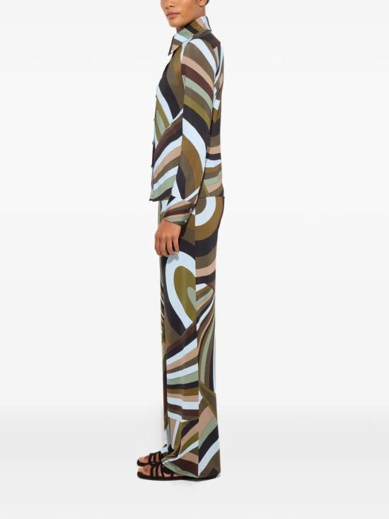 26SS 푸찌 스트레이트 팬츠 6HJT306H757008 Green - PUCCI