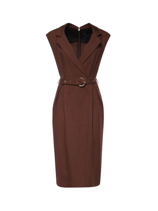 26SS 핑코 미디 원피스 106565 A2W6L78 Brown