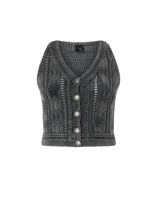 26SS 핑코 긴팔 티셔츠 106859 A3BAI91 GRIGIO NERO PIRATA