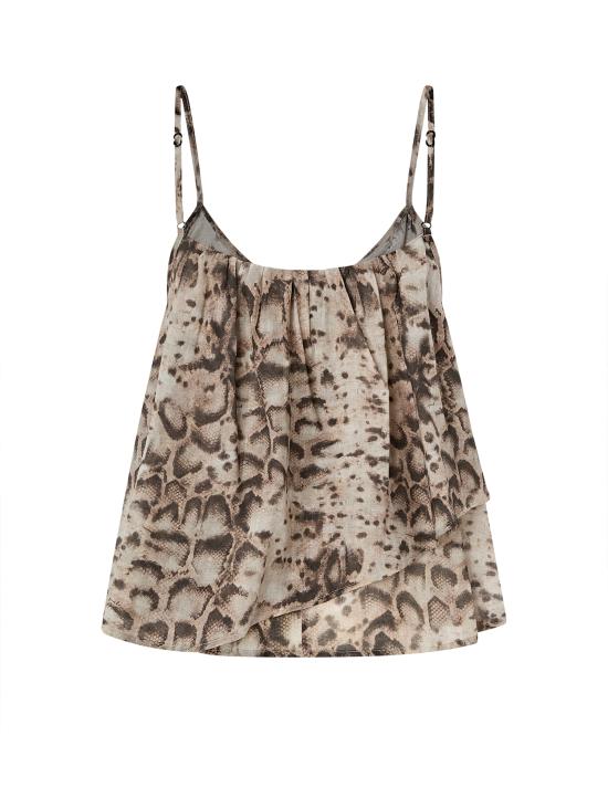 26SS 핑코 긴팔 티셔츠 106868 A3APCZ9 Multicolor Beige Black - PINKO