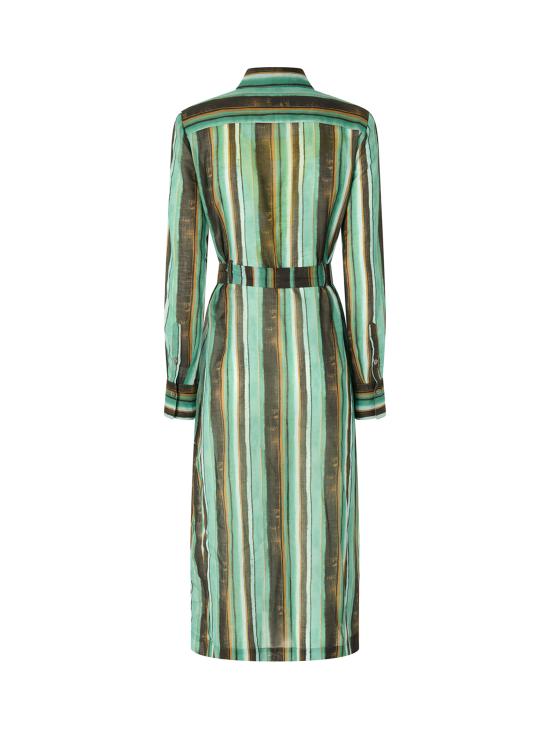 26SS 핑코 미디 원피스 107008 A3CHSD3 MULT VERDE NERO - PINKO