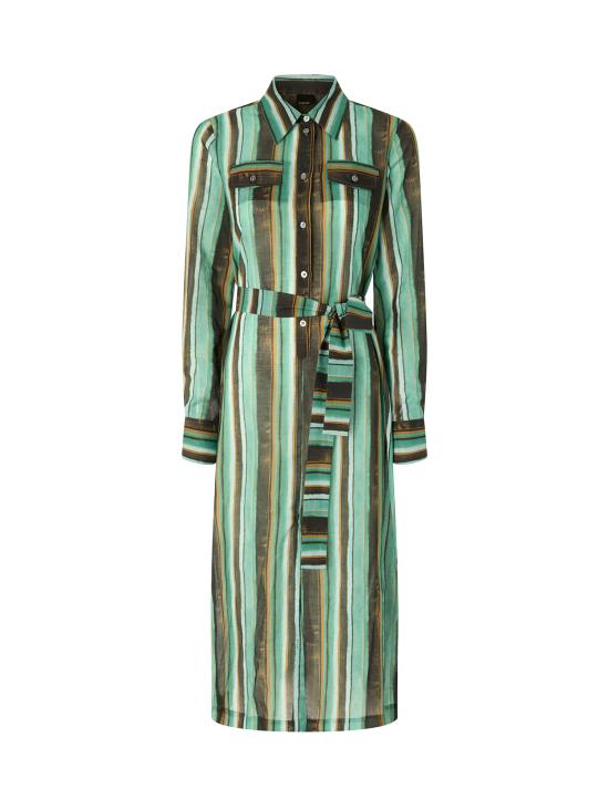 26SS 핑코 미디 원피스 107008 A3CHSD3 MULT VERDE NERO