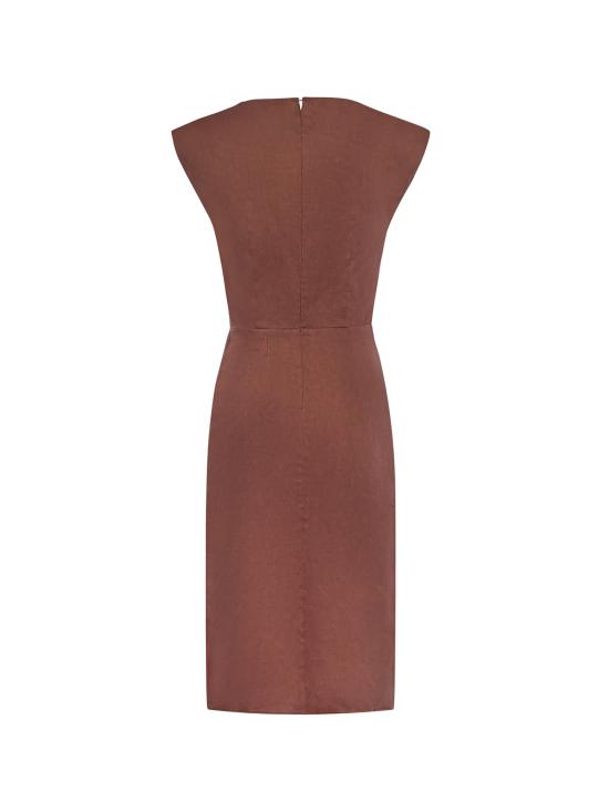 26SS 핑코 미디 원피스 106521 A34IL78 Brown - PINKO