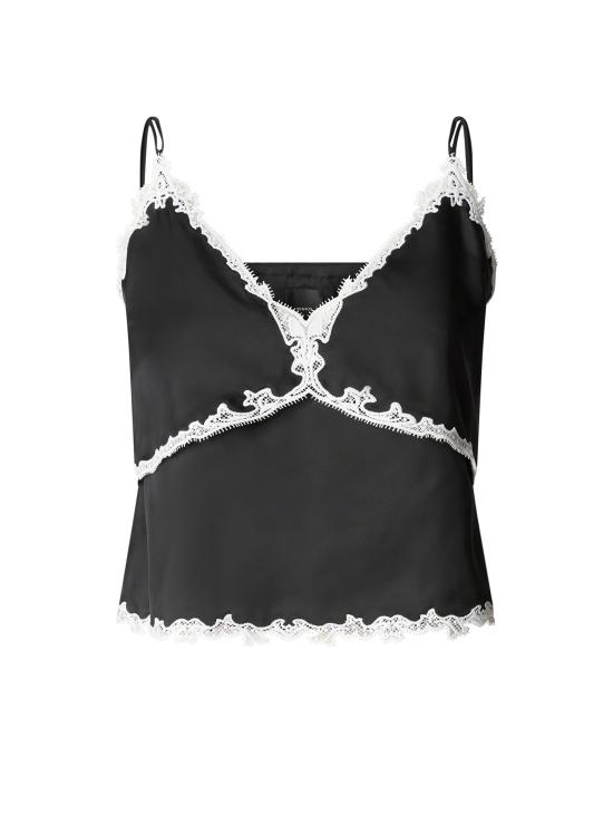 26SS 핑코 민소매 티셔츠 106893 A3AVZCB Multicolor Black Cream