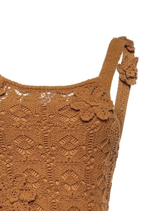 26SS 핑코 미디 원피스 106862 A3B8L25 Brown - PINKO