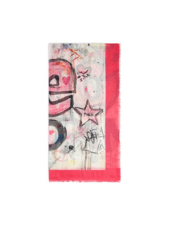 26SS 핑코 머플러/스카프 106657 A38JNZ4 MULT ROSA BIANCO - PINKO