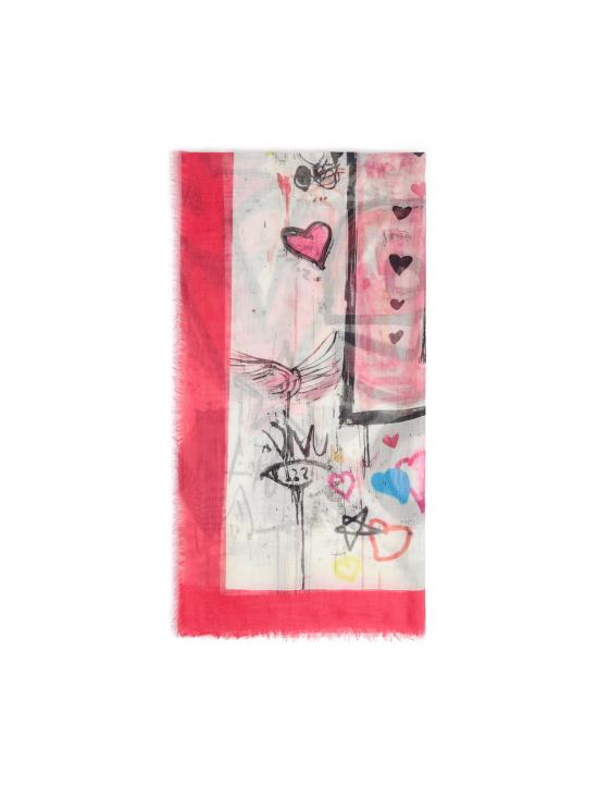 26SS 핑코 머플러/스카프 106657 A38JNZ4 MULT ROSA BIANCO