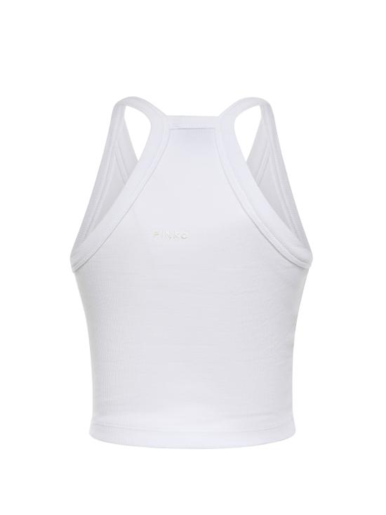 26SS 핑코 민소매 티셔츠 107304 A3IKZ14 BIANCO SETA - PINKO