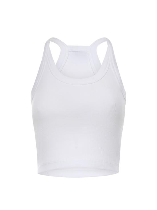 26SS 핑코 민소매 티셔츠 107304 A3IKZ14 BIANCO SETA