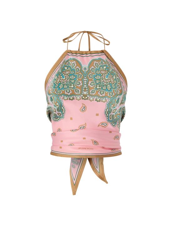 26SS 핑코 긴팔 티셔츠 106732 A38GNL4 PINK MULTI