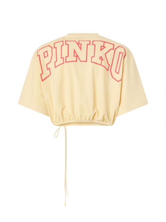 26SS 핑코 반팔 티셔츠 106871 A3BMC19 Yellow - PINKO