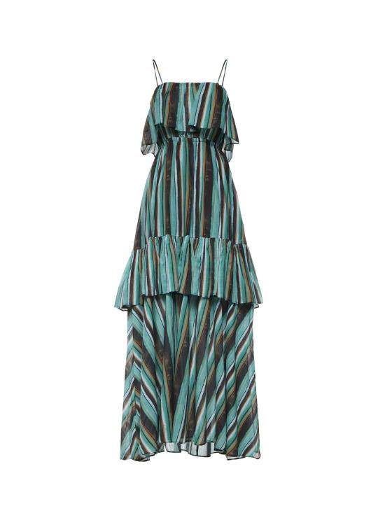 26SS 핑코 롱 원피스 106878 A3CHSD3 Multicolor Green Black