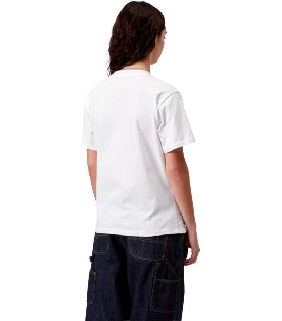 26SS 칼하트 WIP 포켓 하트 숏 슬리브 티셔츠 I032180 1WZ XX XS White - CARHARTT WIP
