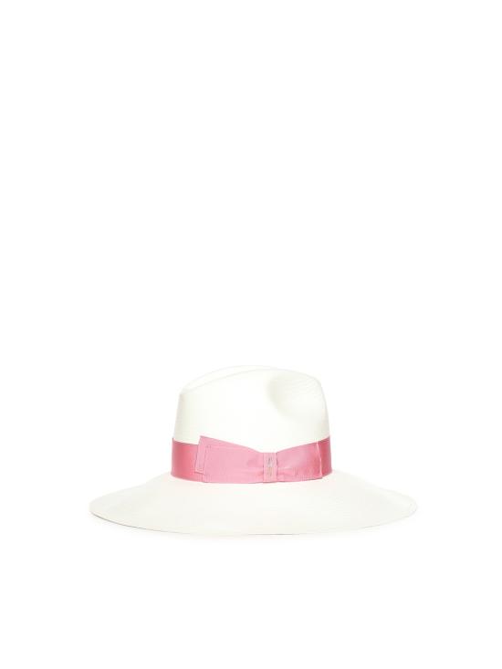 26SS 보르살리노 버킷햇 232171 01A5 SBIANCATO CINTA ROSA - BORSALINO