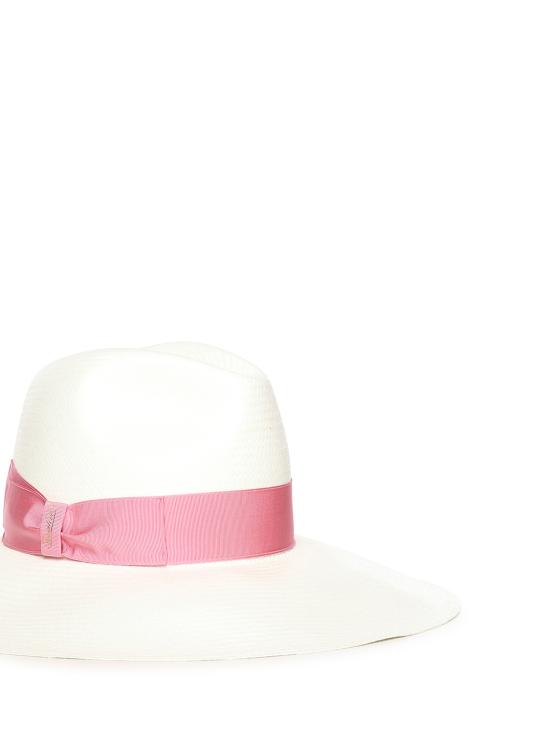 26SS 보르살리노 버킷햇 232171 01A5 SBIANCATO CINTA ROSA - BORSALINO