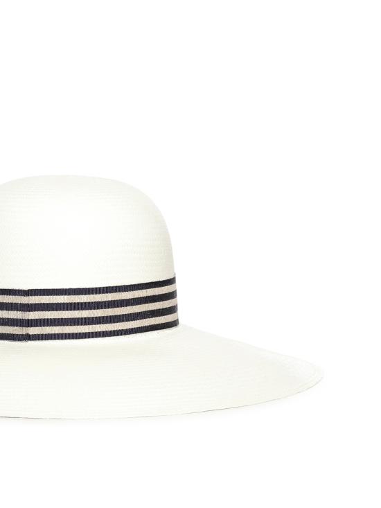 26SS 보르살리노 버킷햇 230029 01V5 SBIANCATO CINTA A RIGHE ABISSO - BORSALINO