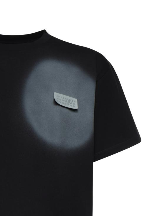 26SS MM6 메종마르지엘라 스프레이 페인트 티셔츠 SH0GC0067 M20048900 Black - MM6 MAISON MARGIELA