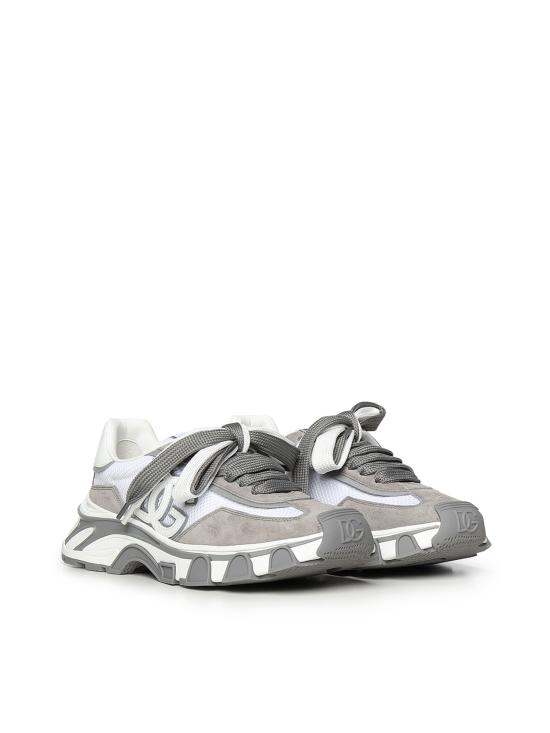 26SS 돌체앤가바나 DG 컨트리 로드 나일론 앤 레더 스니커즈 CS2403 A02088B932 WHITE GREY - DOLCE & GABBANA