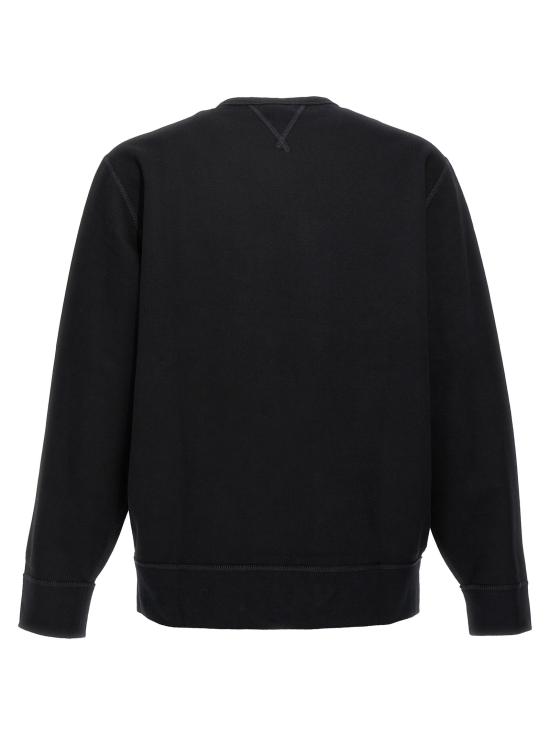 26SS 폴로 랄프로렌 긴팔 티셔츠 자수 로고가 있는 블랙 스웨트셔츠 - POLO RALPH LAUREN