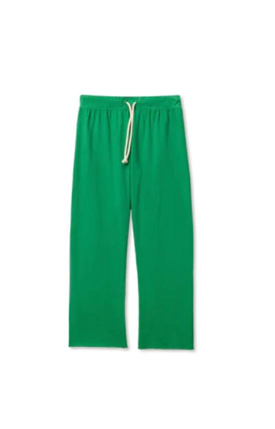  퍼펙트 화이트 티 트레이닝/조거 팬츠 퍼펙트화이트티 자메이카 플리스 드로스트링 크롭 스웨트팬츠 그래스 - PERFECT WHITE TEE