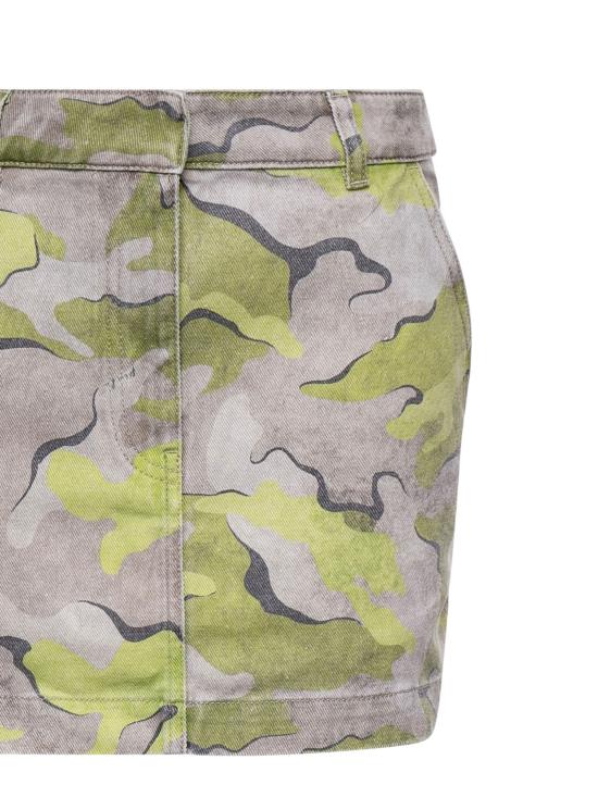 26SS 핑코 숏 스커트 107686 A3O7CSL Multi Beige Green Black Lim - PINKO