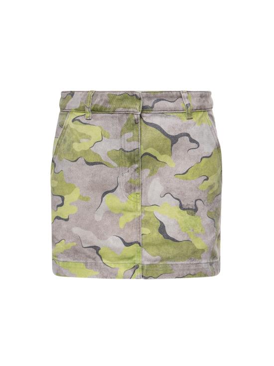 26SS 핑코 숏 스커트 107686 A3O7CSL Multi Beige Green Black Lim