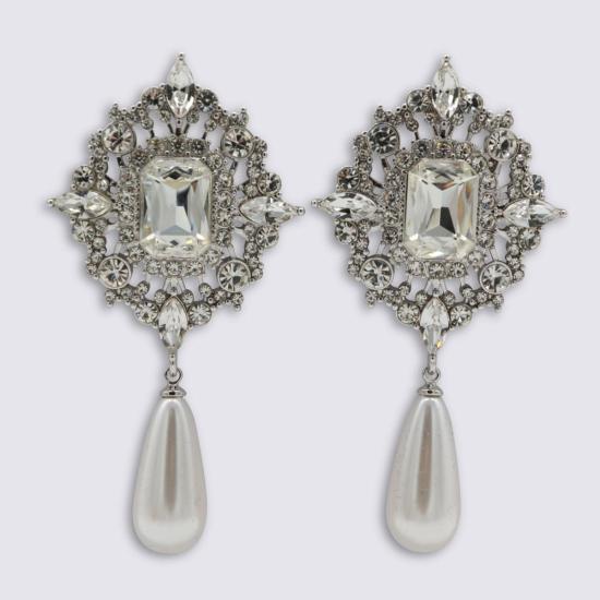  셀프 포트레이트 이어링 자화상 실버 및 진주 귀걸이 실버