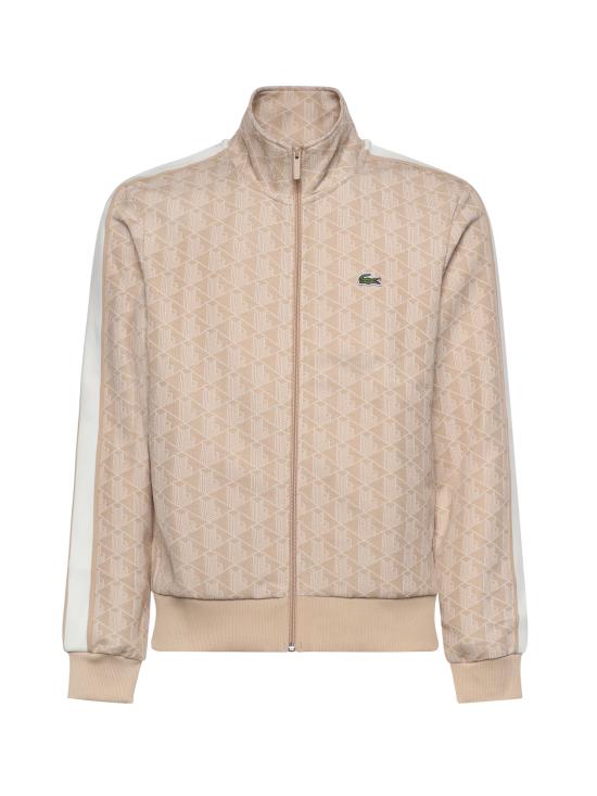 26SS 라코스테 모노그램 집업 스웨트셔츠 SH1368 8GI Beige