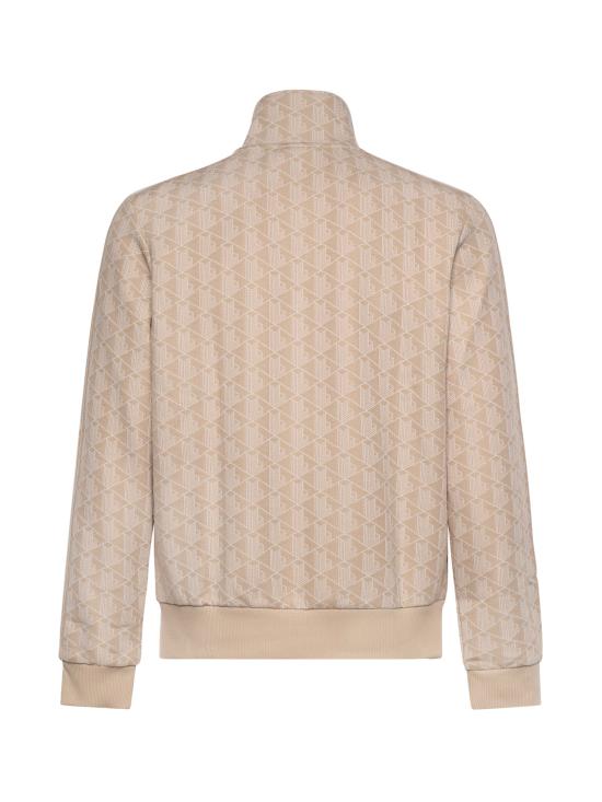 26SS 라코스테 모노그램 집업 스웨트셔츠 SH1368 8GI Beige - LACOSTE