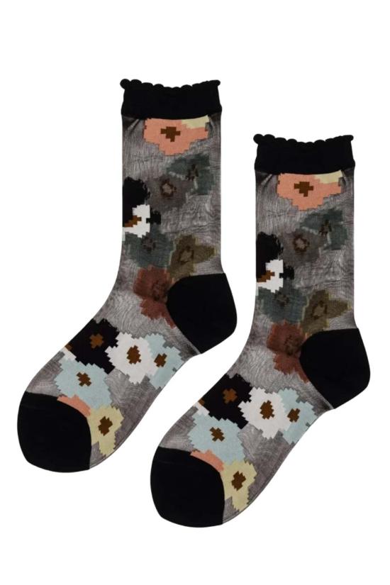  한셀 프롬 바젤 양말 마고 쉬어 크루삭스 블랙