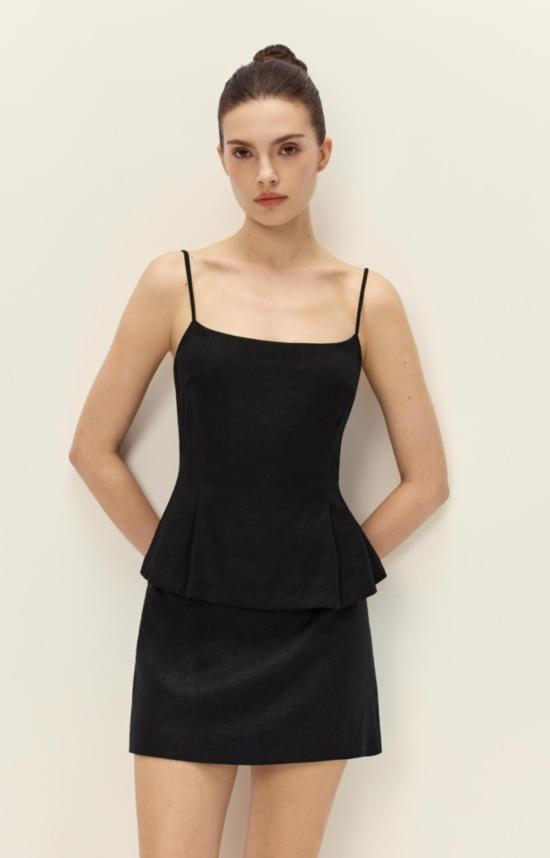  엘로디 블라우스 엘러리 탑 블랙