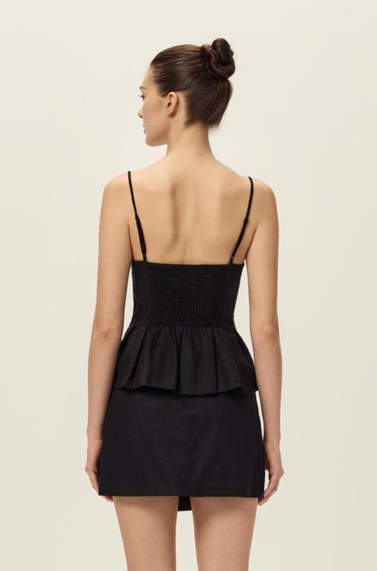  엘로디 블라우스 엘러리 탑 블랙 - ELODIE