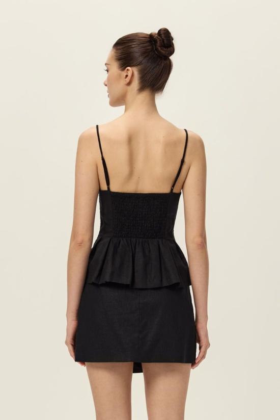  엘로디 블라우스 엘러리 탑 블랙 - ELODIE