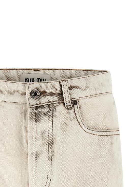 26SS 미우미우 데님 숏팬츠 GWP602SOOO183TF0009 Gray - MIU MIU