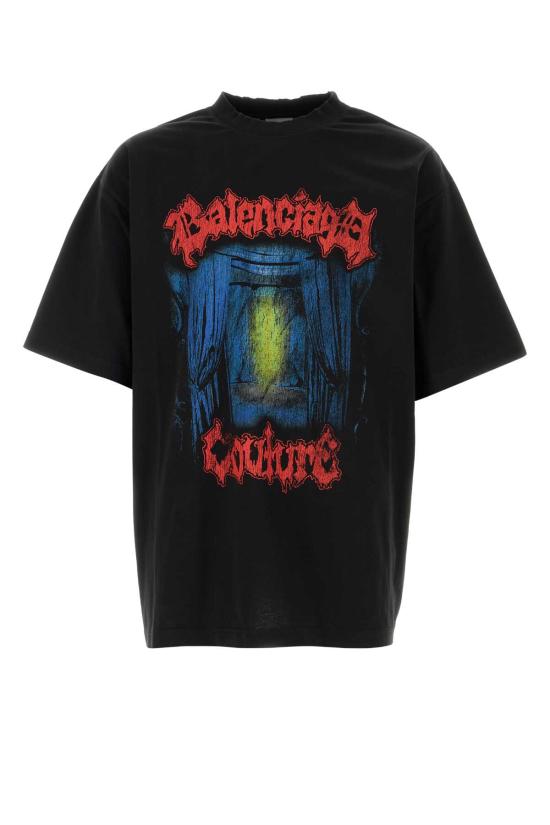 26SS 발렌시아가 반팔 티셔츠 764235TUVD5 1000 Black