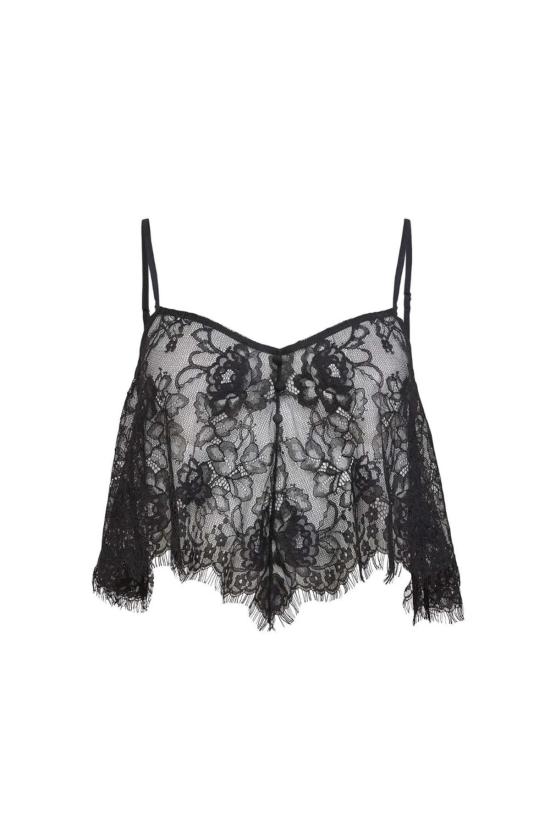  플뢰르 뒤 말 캐미솔 Fleur Du Mal Juliet 레이스 플러터 캐미 블랙